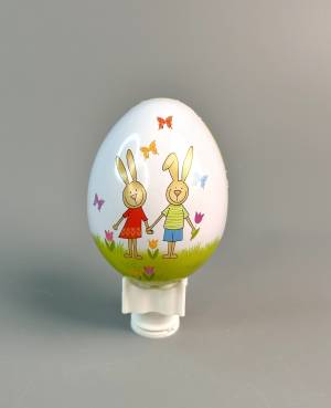 Metal egg merry rabbit 60x52x53 mm, piece - flowers delivery Dubai