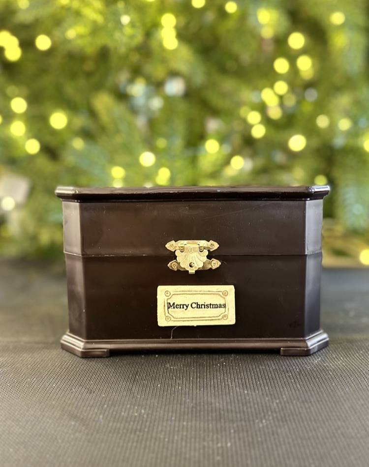 Musicbox with train animated LED 20x13,5x12cm