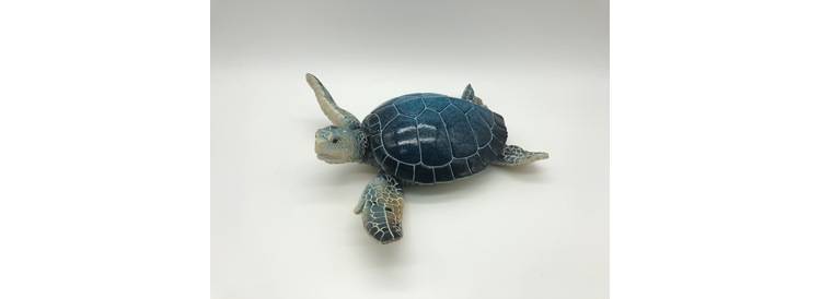 Turtle 20 cm blue