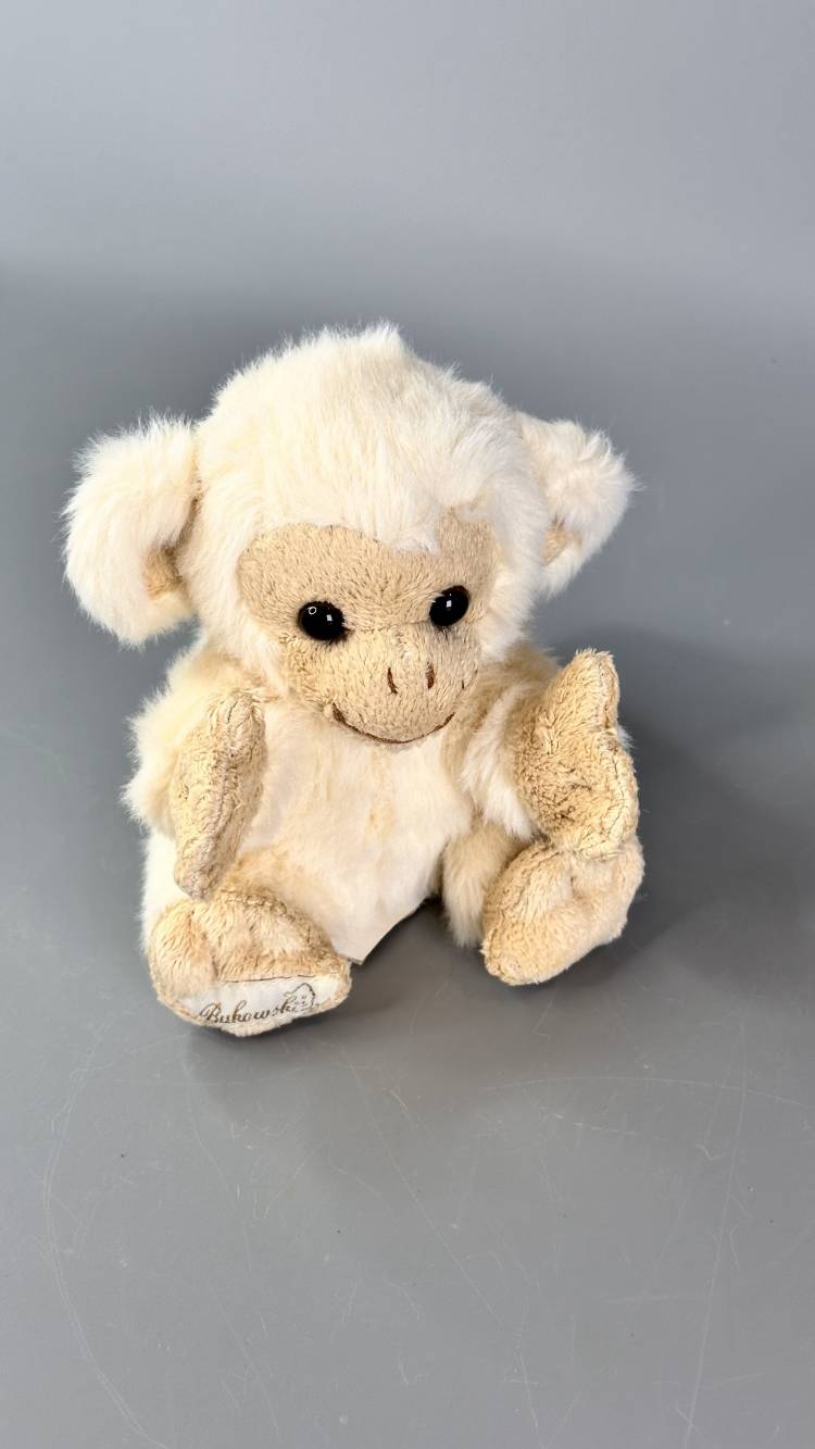 Soft toy Monkey Denis white (15см)