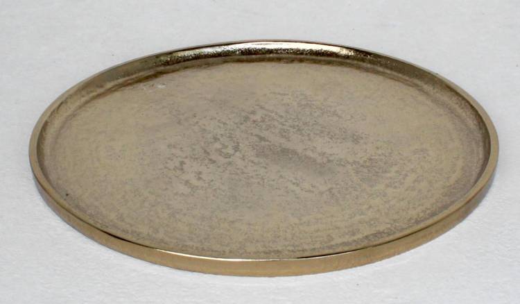 Golden round tray, 27 cm