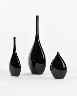 Decor Bottle Vase Black 36,5 cm - flowers delivery Dubai