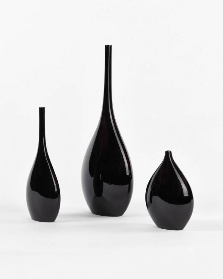 Decor Bottle Vase Black 36,5 cm