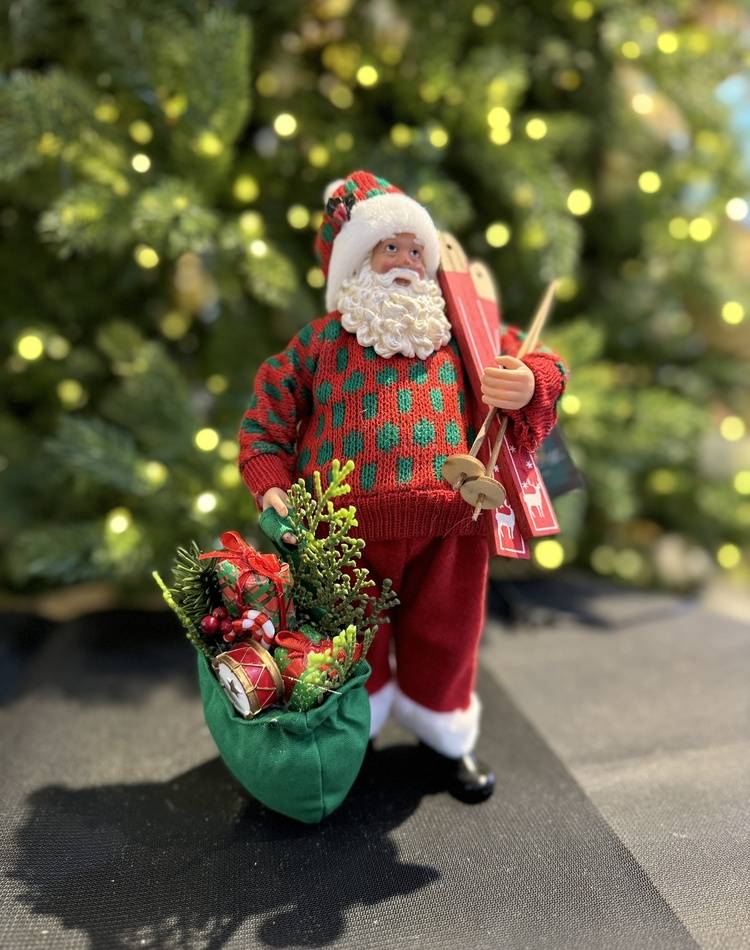 Santa standing 28cm assorted