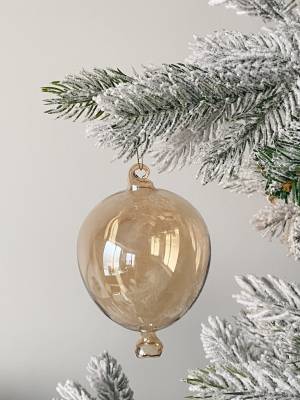 Christmas ball Gold balloon, 27 cm - flowers delivery Dubai