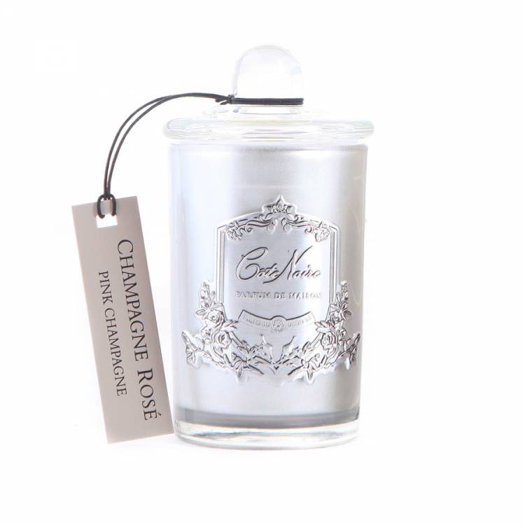 Scented candle Rose Champagne SILVER, 75g