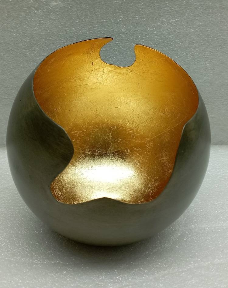 Tealight "Ballero" 12,5cm antique/gold