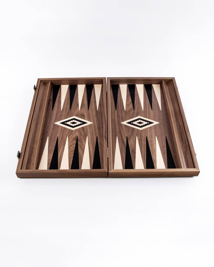 Handmade Walnut backgammon, L