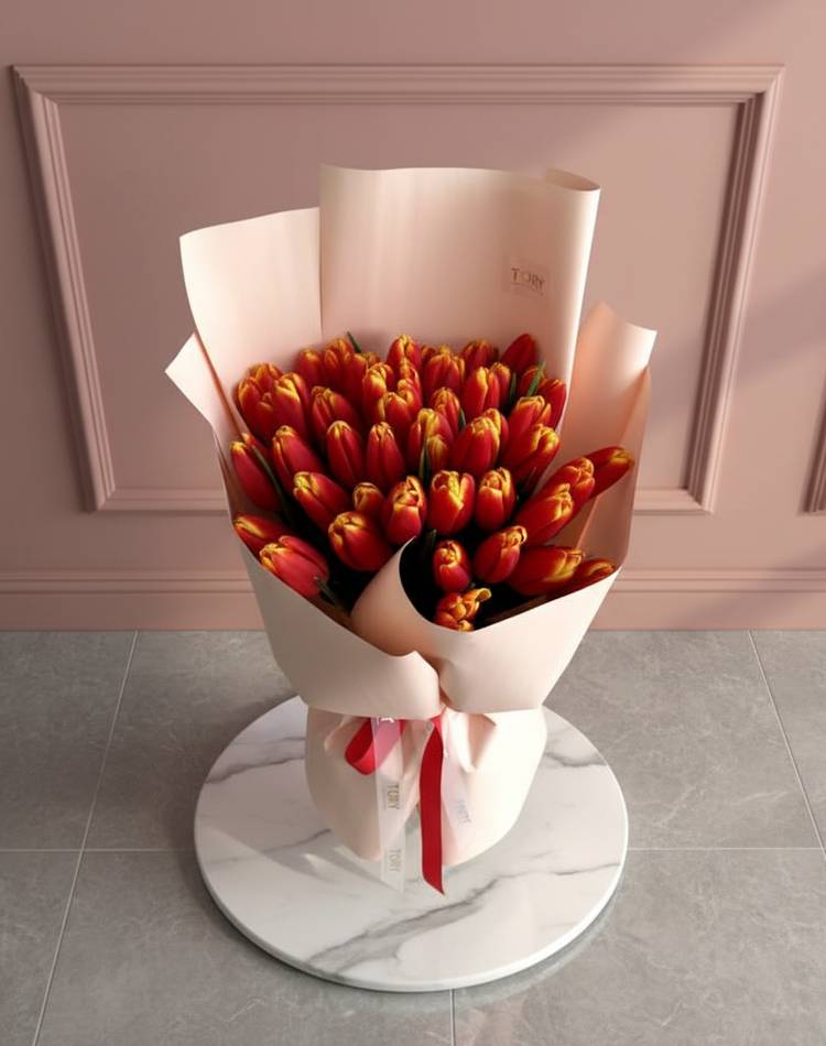 Bouquet of 51 tulips 