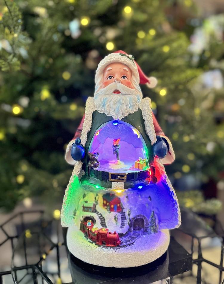 Santa with train animated, LED