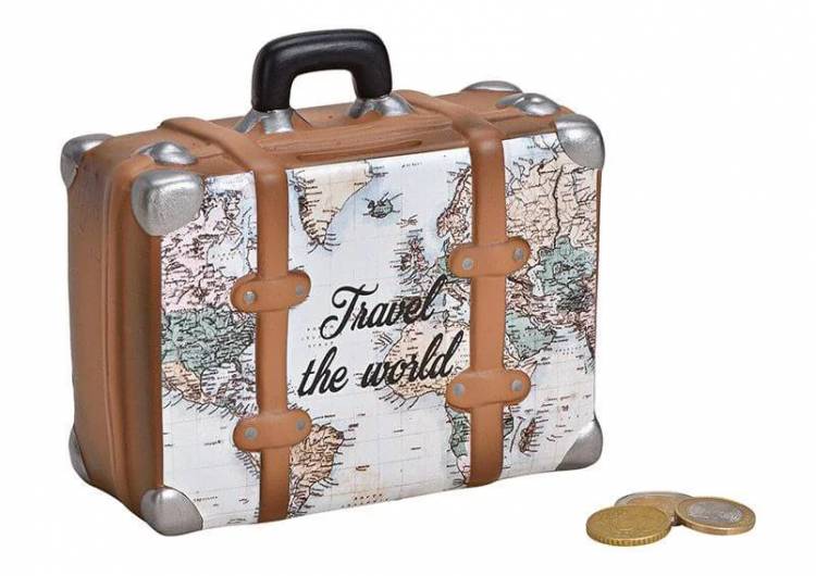 Money box "Suitcase" ceramic