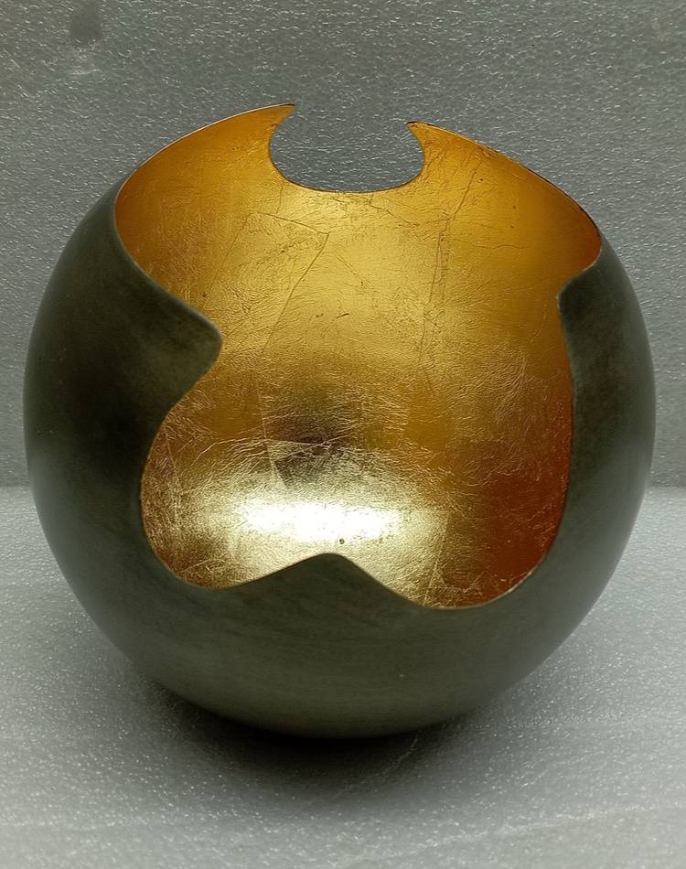 Tealight "Ballero" 15,5cm antique/gold