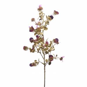 METALL.DISC/EUCALYPTUS LEAF STEM PNK/GLD 63CM - flowers delivery Dubai