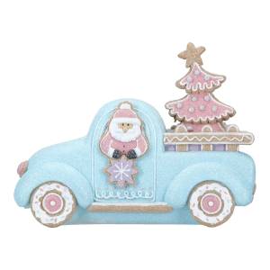 Santa in Car Gingerbread Poly Sugar Look 17cm - flowers delivery Dubai