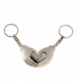 Metal Key chain Heart hands - flowers delivery Dubai