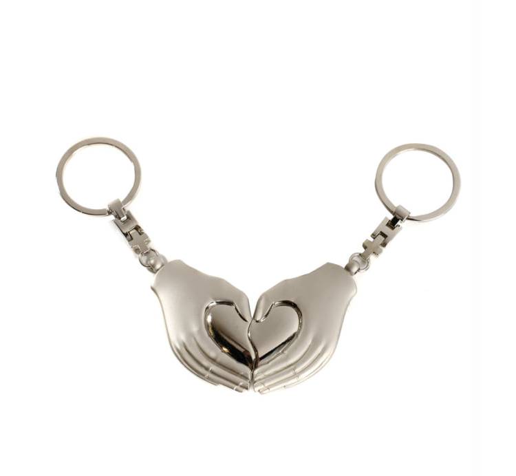 Metal Key chain Heart hands