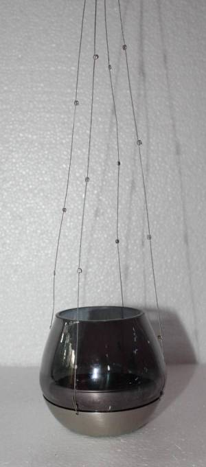 Hanging Candle holder gray/silver 8 cm - flowers delivery Dubai