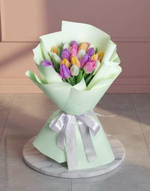 Bouquet of 35 Mixed Tulips - flowers delivery Dubai