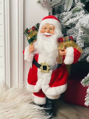 Santa stands in assortment. of 3, red -40 cm. - flowers delivery Dubai