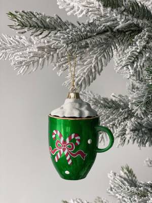 Christmas tree decoration glass Cup of hot coco... - flowers delivery Dubai