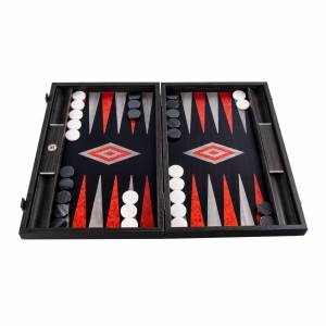 Handmade black oak backgammon with silver strip... - flowers delivery Dubai