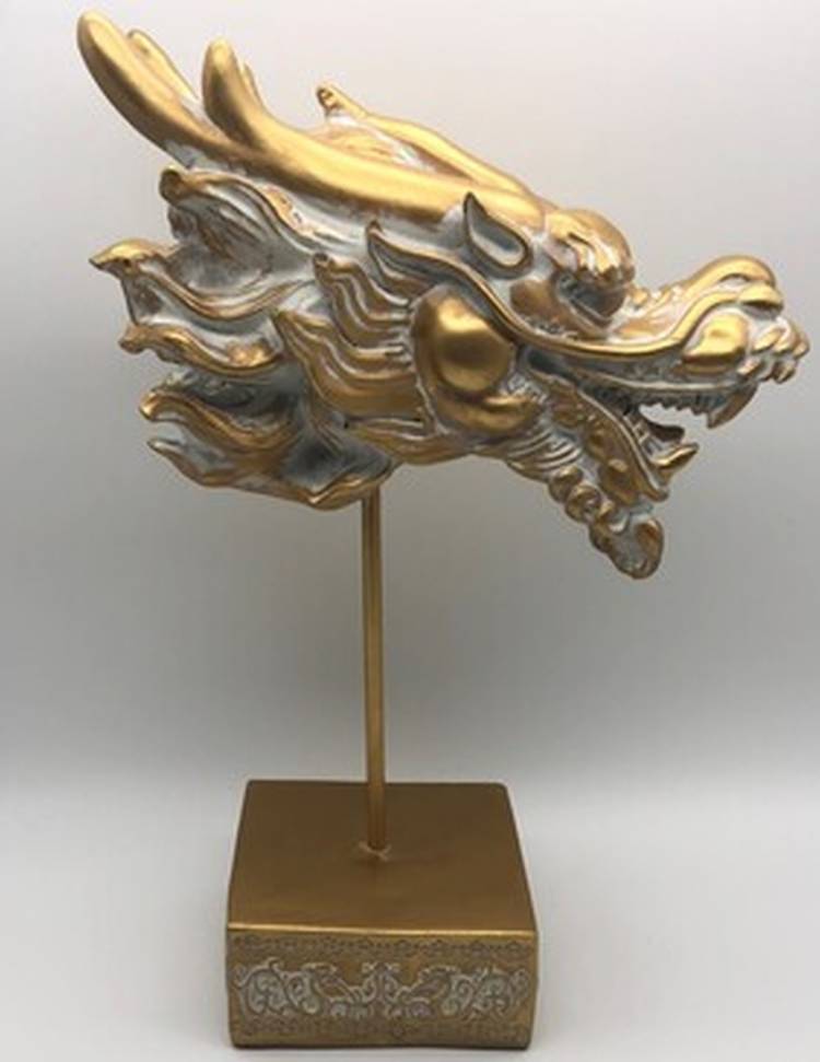 Table-Top "Dragon-Head" 42 cm gold