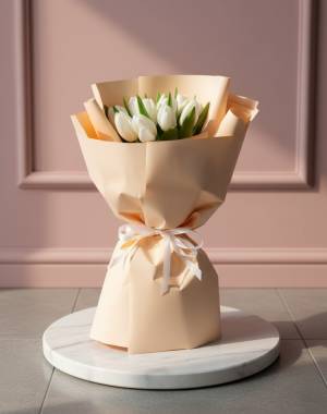 Tulips of 9 White Tulips - flowers delivery Dubai