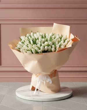 Bouquet 201 white tulip - flowers delivery Dubai