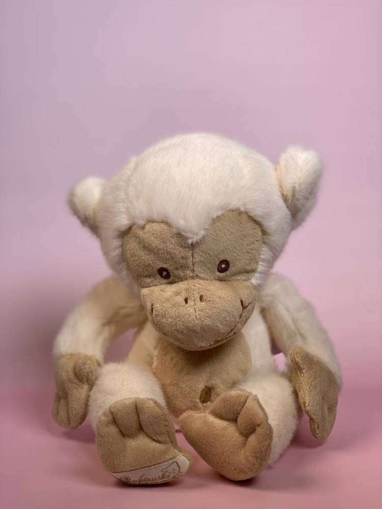 Soft toy Monkey Bernard white (15см)