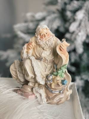 Christmas Decor Santa Claus, beige color. -15.3... - flowers delivery Dubai