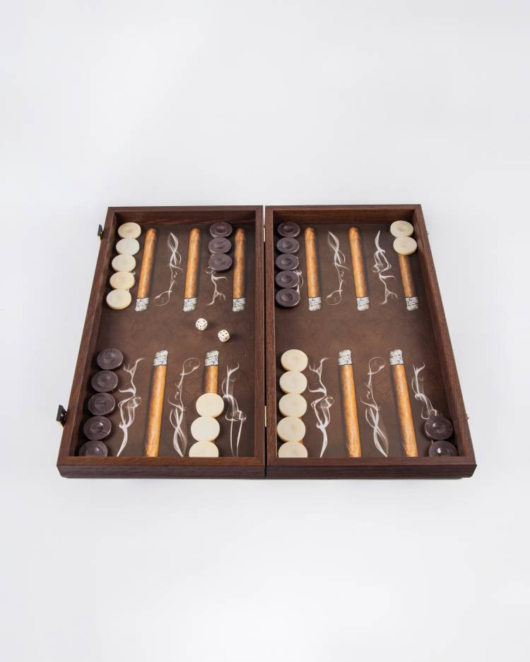 Backgammon handcrafted wooden Robusto 48 x 26cm
