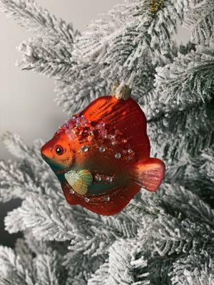 New Year's glass tropical fish, assorted, 10 cm - flowers delivery Dubai