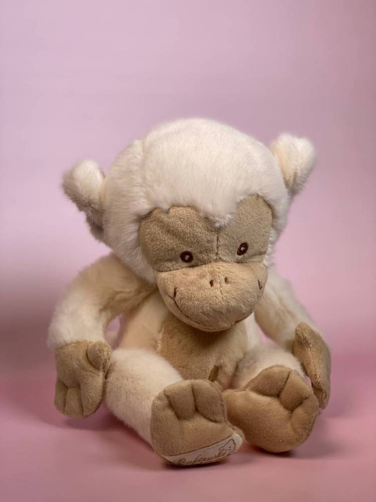 Soft toy Monkey Bernard white (15см)