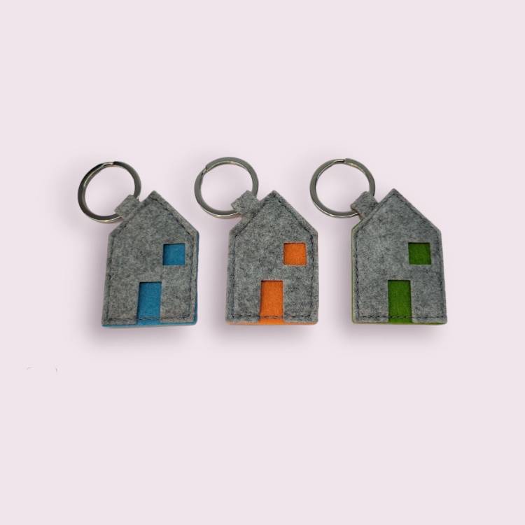 Felt Keychain house Color