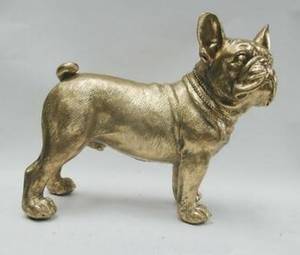 statuette French Bulldog, standing gold 24*11*21 - flowers delivery Dubai