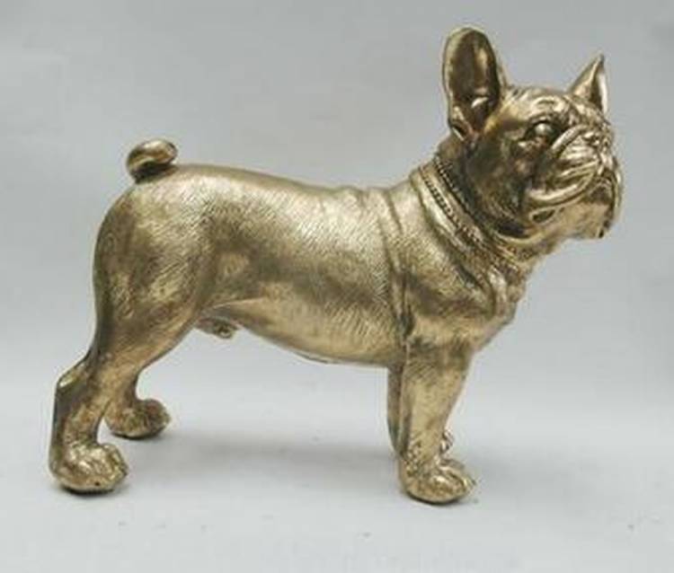 statuette French Bulldog, standing gold 24*11*21