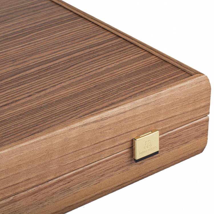 Backgammon Handmade American Green Walnut Inlaid  with Walnut & Oak points with Side racks 48x30cm
