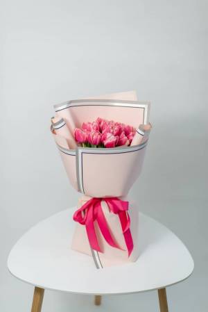 bouquet of 15 pink peony tulip - flowers delivery Dubai