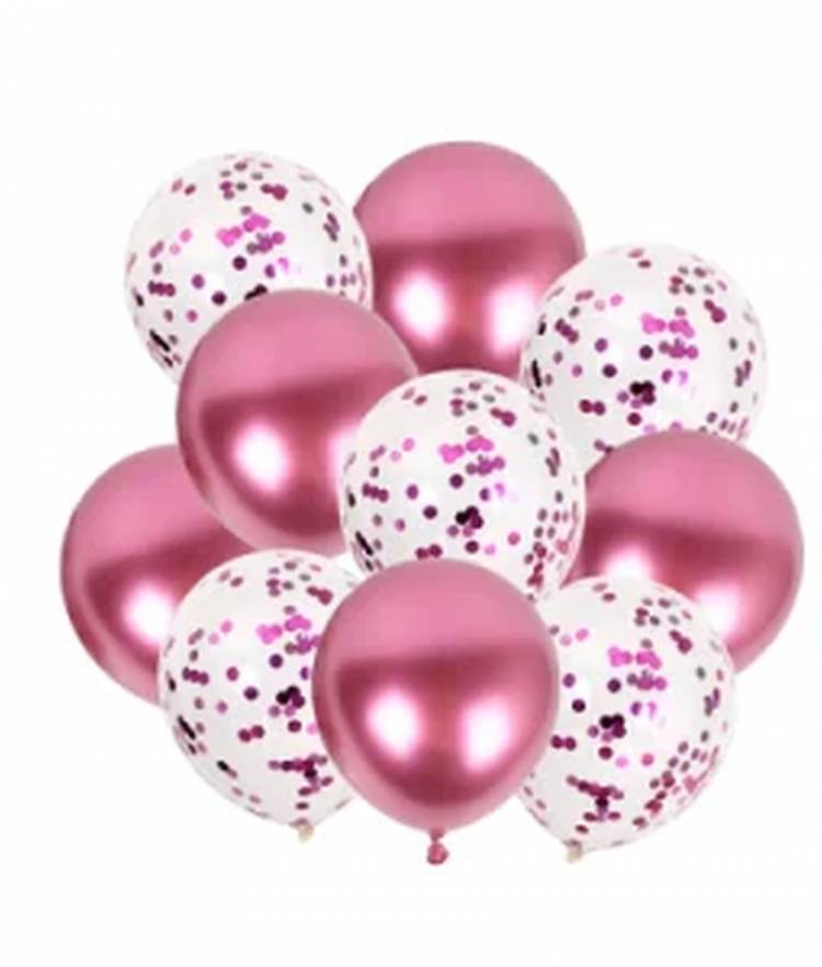 Set of  Pink Confetti balloons