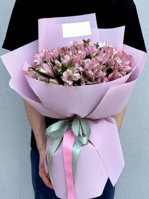 Букет 25 розовых альстромерий - flowers delivery Dubai