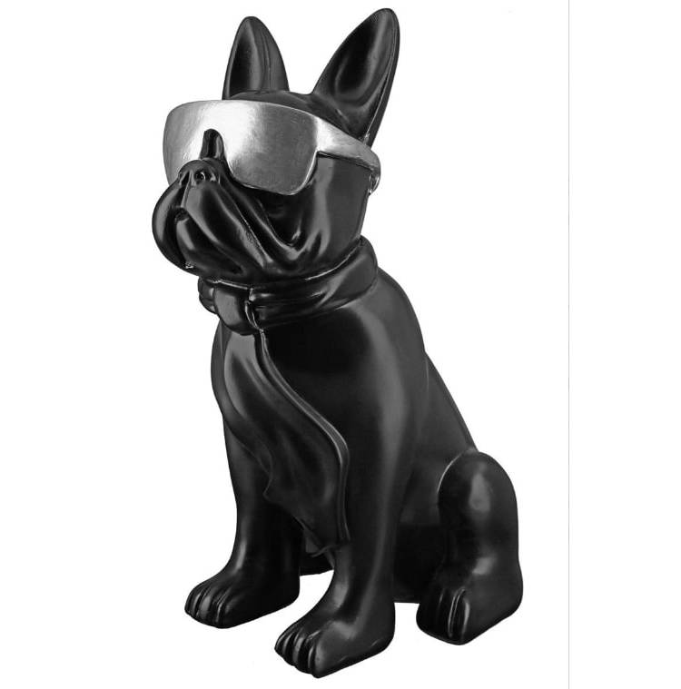 Poly Pug "Cool Dog" sitting black