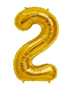 Gold Giant Foil Number Balloon - 2 - flowers delivery Dubai