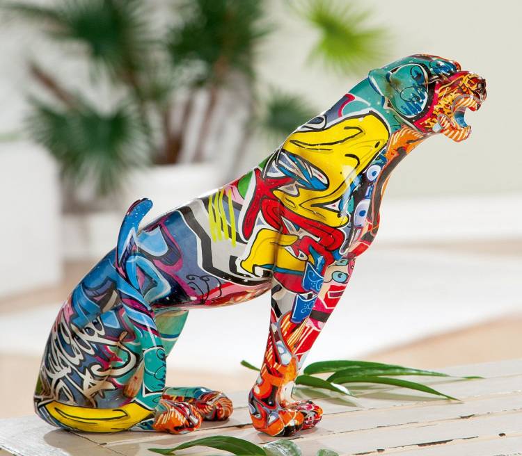 Statuette "Cheetah Pop Art" 28.5 cm