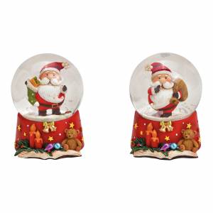 Snow globe santa assorted, glass red  6x9x7cm - flowers delivery Dubai