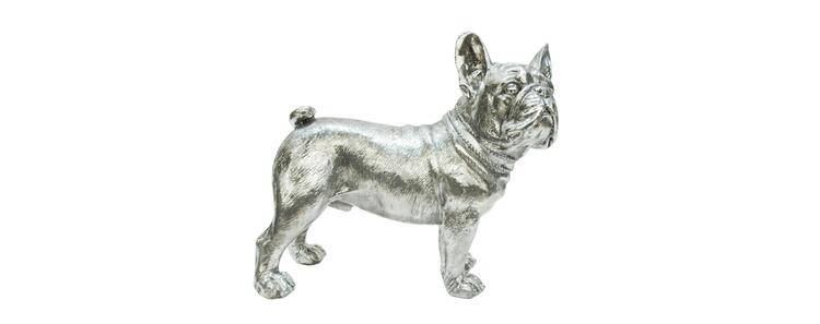 Statuette "French Bulldog standing" silver