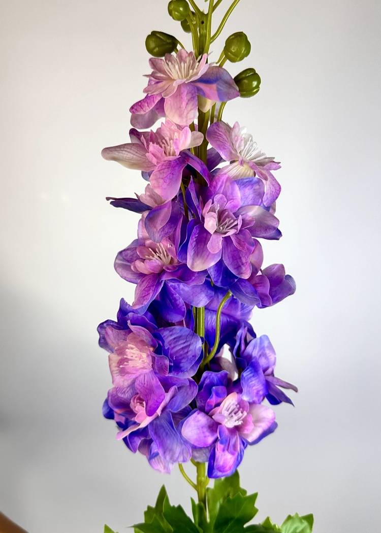 Delphinium purple silicone artificial