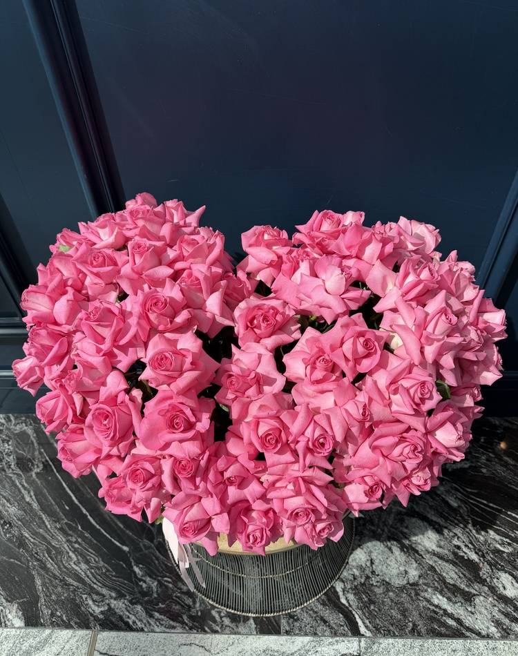 roses in a heart-box 