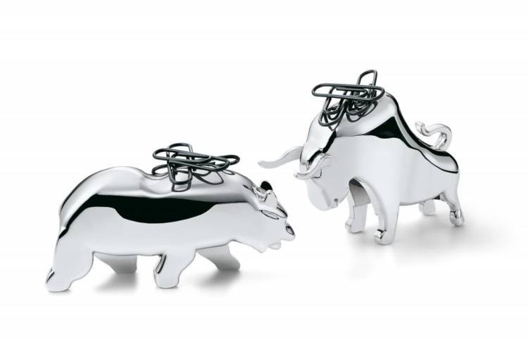 Magnetic paper clip holder Bull & Bear