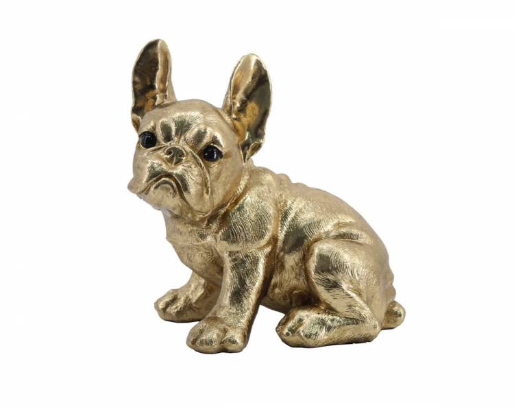 Dog sitting24,5cm a.-gold