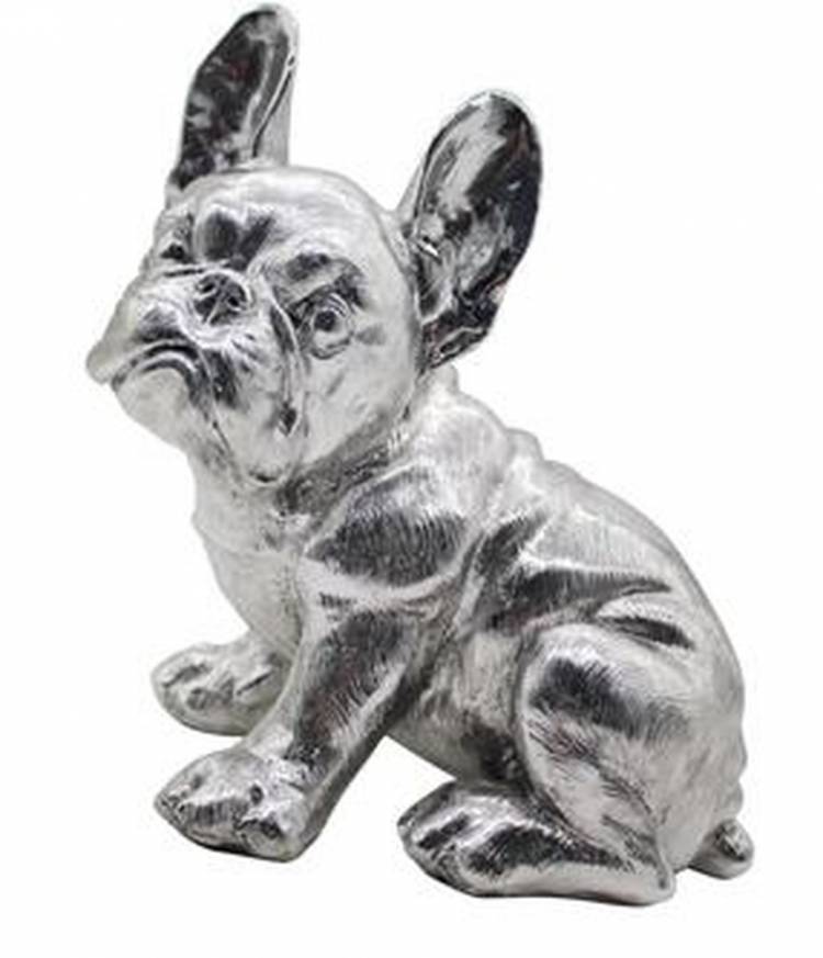 Statuette "French Bulldog sitting" silver